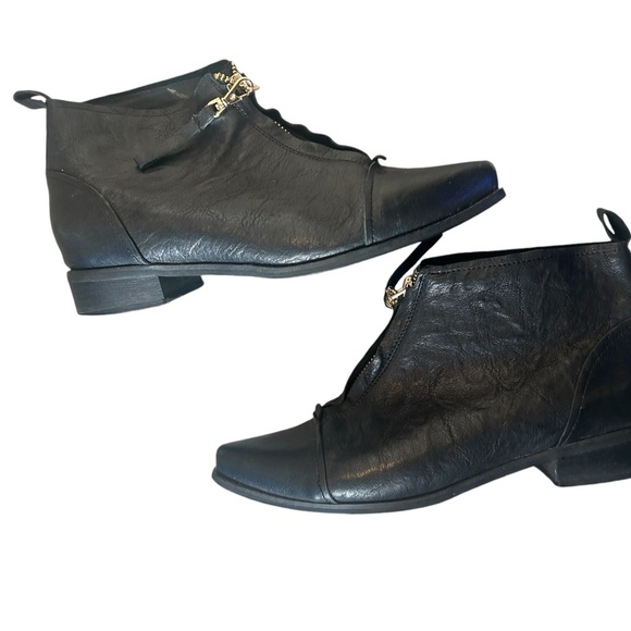 Shoe The Bear "Anna" Black Leather Ankle Boots - Picture 2 of 11